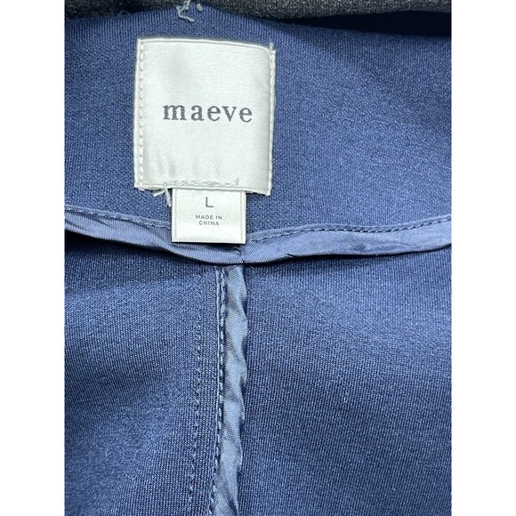 Anthropologie Maeve Peacoat Jacket Navy Women Twofer Hooded Preppy Large NWT - Picture 14 of 15